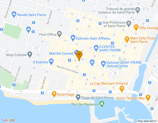 Plan pour situer LA P'TITE GARE à Saint-Pierre